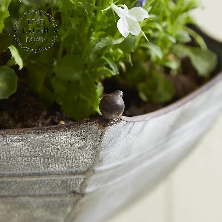 Set of 3 Galvanised Umbrella Planters