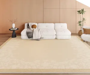 Simple Modern Rugs for Living Room, Bedroom Modern Rugs, Cream Color Rugs under Coffee Table, Contemporary Modern Rugs for Dining Room