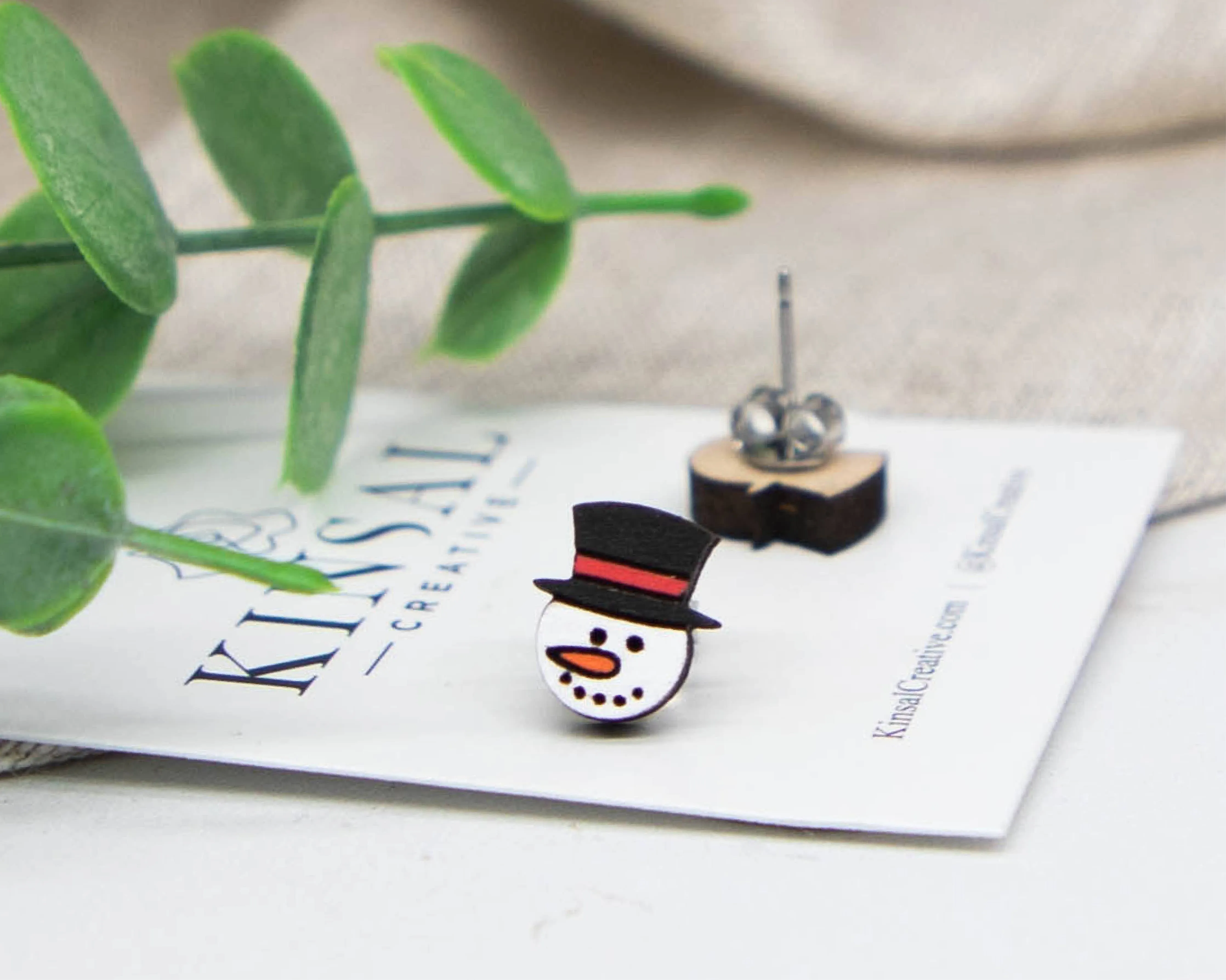 Snowman Stud Earrings