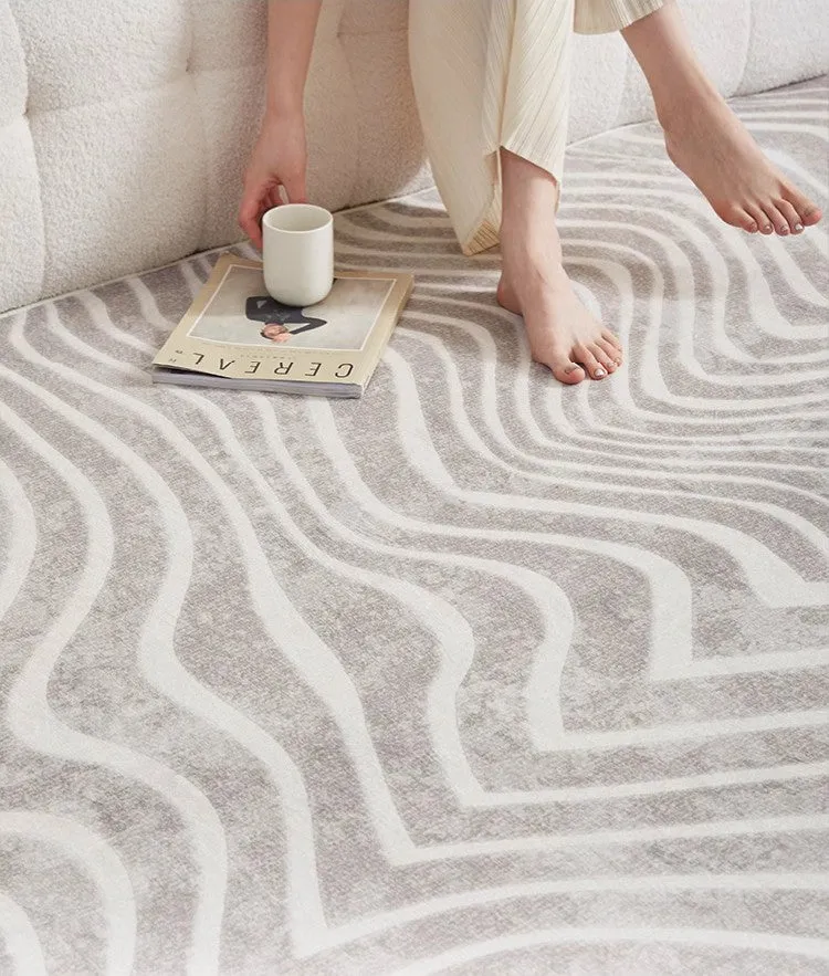 Stripe Area Rugs under Sofa, Modern Carpets for Office, Dining Room Floor Rugs, Mid Century Area Rugs for Living Room, Abstract Contemporary Rugs for Bedroom