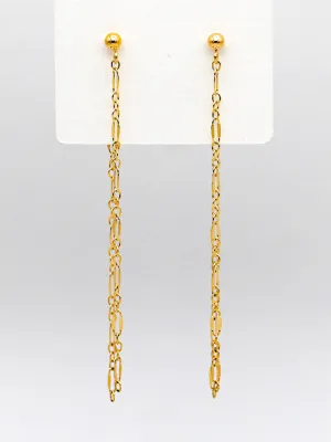 Susan Rifkin Chain Drop Front-Back Dangle Earrings