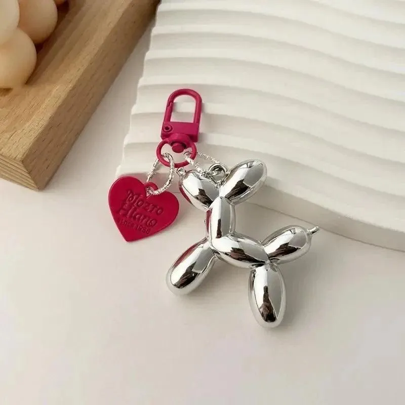 Sweet Kawaii Balloon Dog Keychain Set: Cute Ins Accessory for Girls & Teens