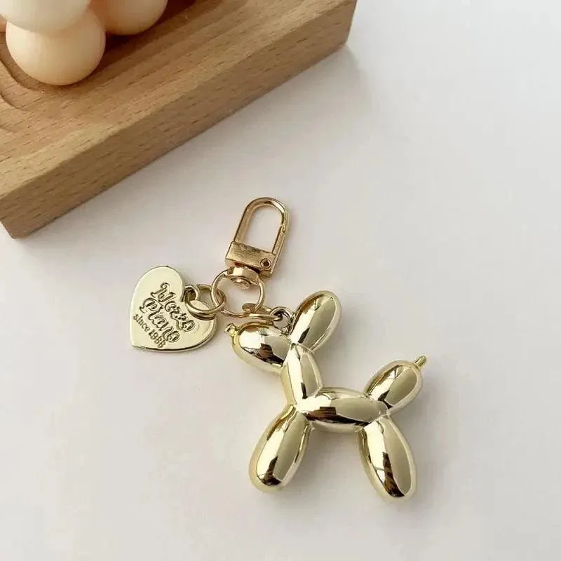 Sweet Kawaii Balloon Dog Keychain Set: Cute Ins Accessory for Girls & Teens