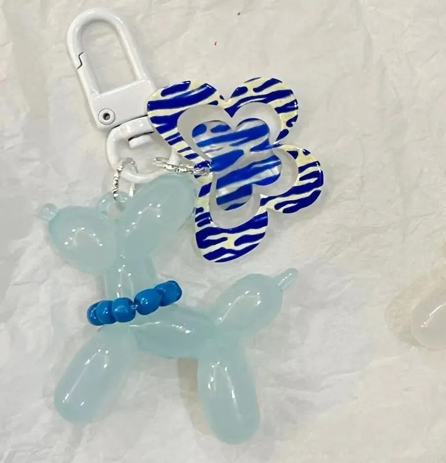 Sweet Kawaii Balloon Dog Keychain Set: Cute Ins Accessory for Girls & Teens