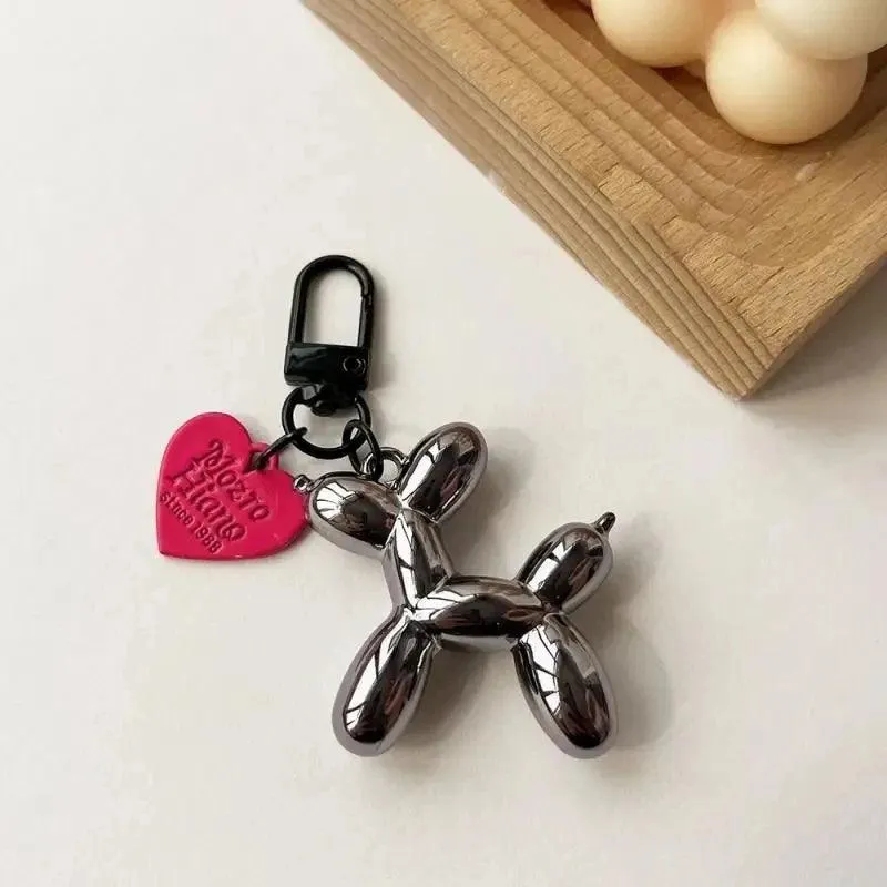 Sweet Kawaii Balloon Dog Keychain Set: Cute Ins Accessory for Girls & Teens