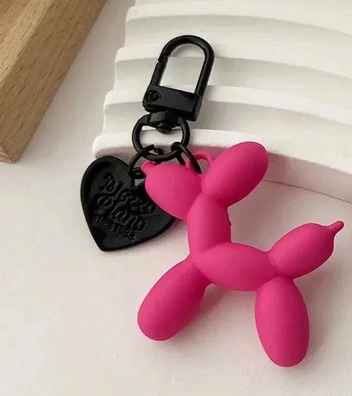 Sweet Kawaii Balloon Dog Keychain Set: Cute Ins Accessory for Girls & Teens