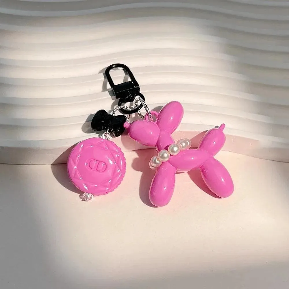 Sweet Kawaii Balloon Dog Keychain Set: Cute Ins Accessory for Girls & Teens