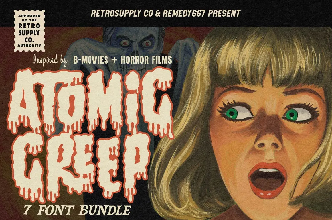 The Atomic Creep Font Bundle