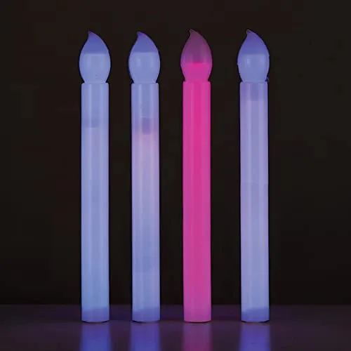 Trinity Church Supply Advent Glow Stick Candles sets Smokeless Taper Hand Poured Wax Candles Perfect for Special Occasions, 5/8 Dia. x 6 Height, Pack of 4